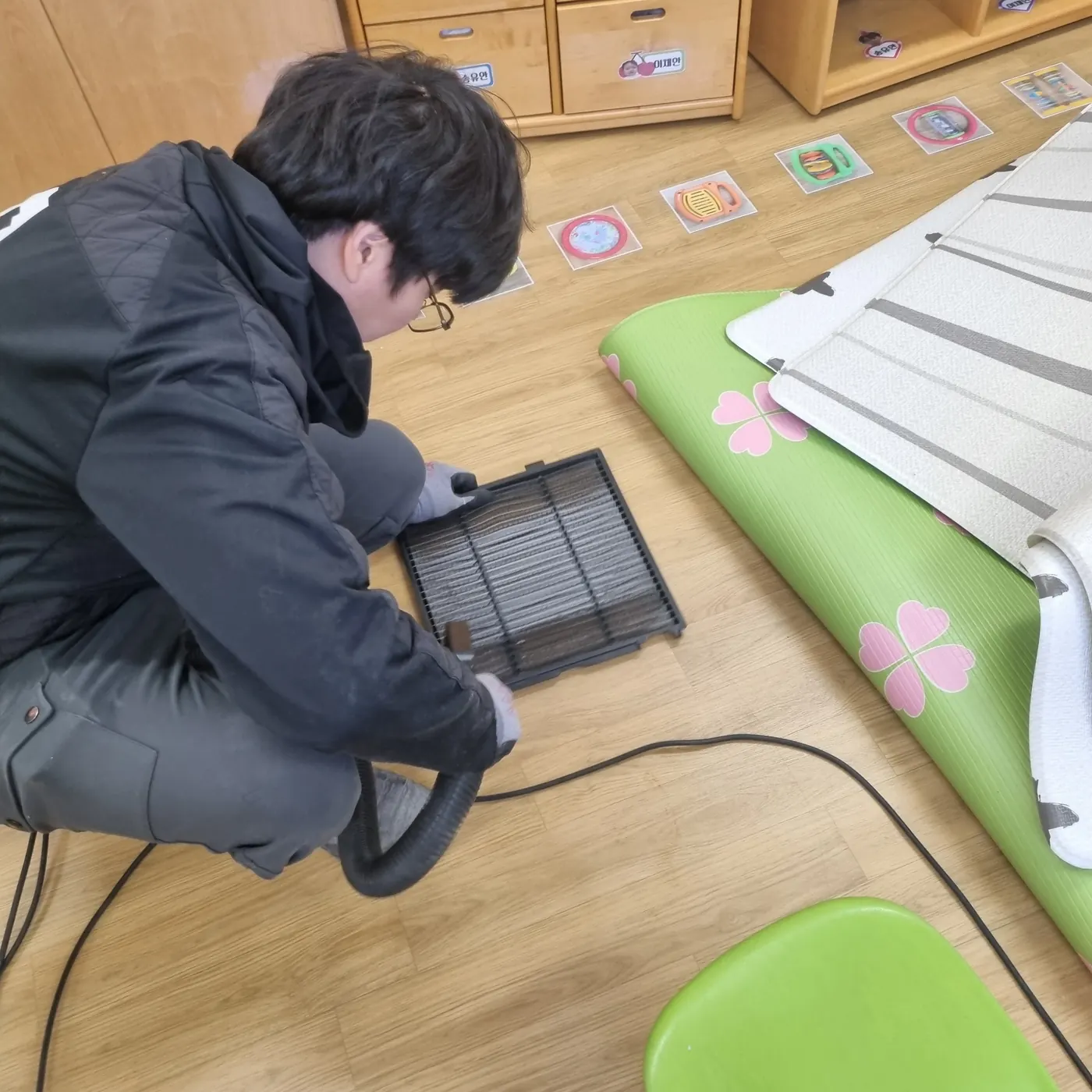 작업 진행 — 한별동 어린이집청소 현장