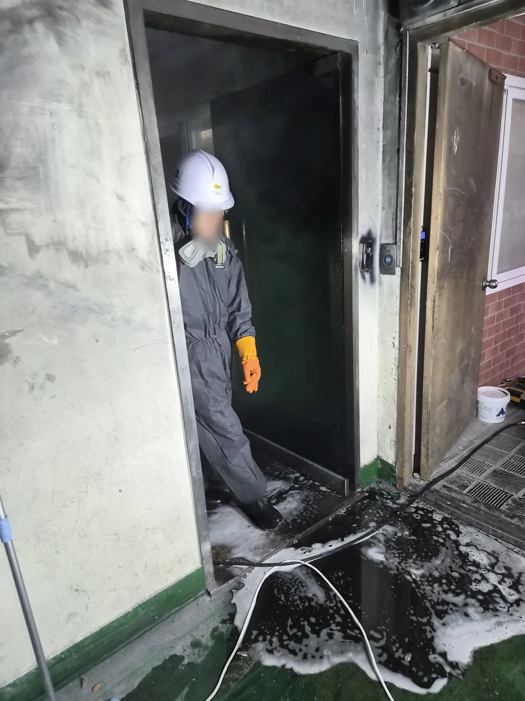 고압 세척 — 한별동 화재청소 현장