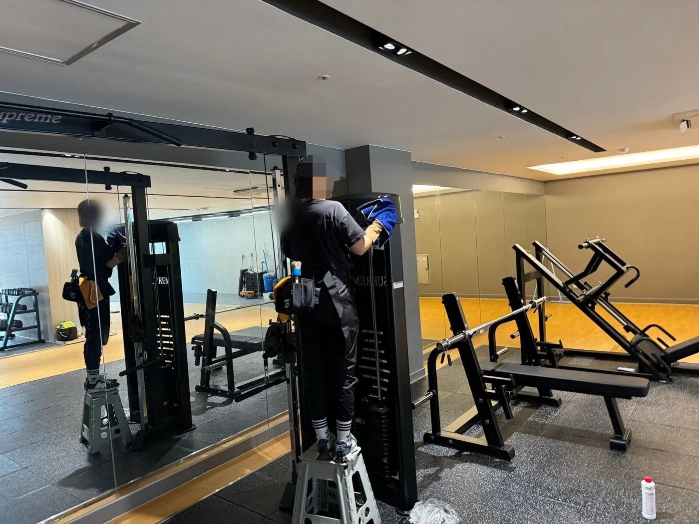 작업 진행 — 조치원읍 헬스장청소 현장