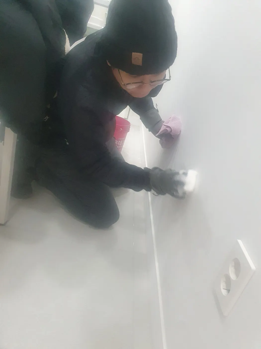 세정 진행 — 용호동 병원청소 현장
