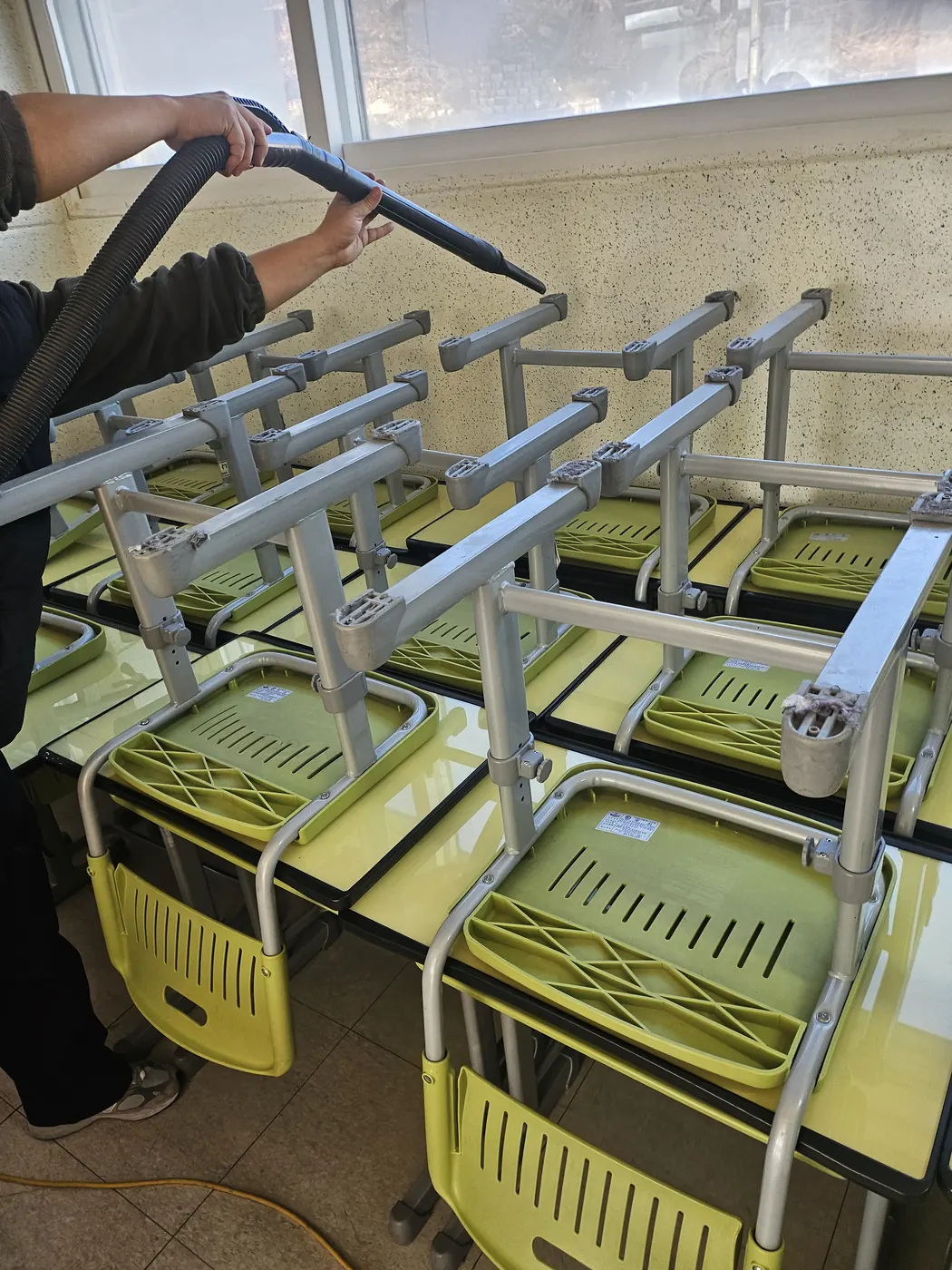 왁스 재코팅 — 다솜동 학교청소 현장