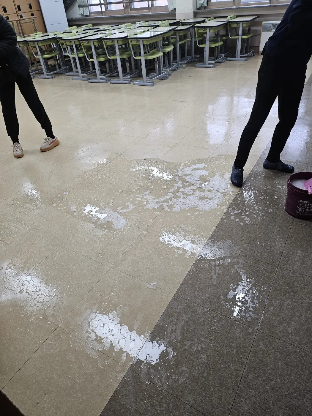 세정 진행 — 세종시 학교청소 현장