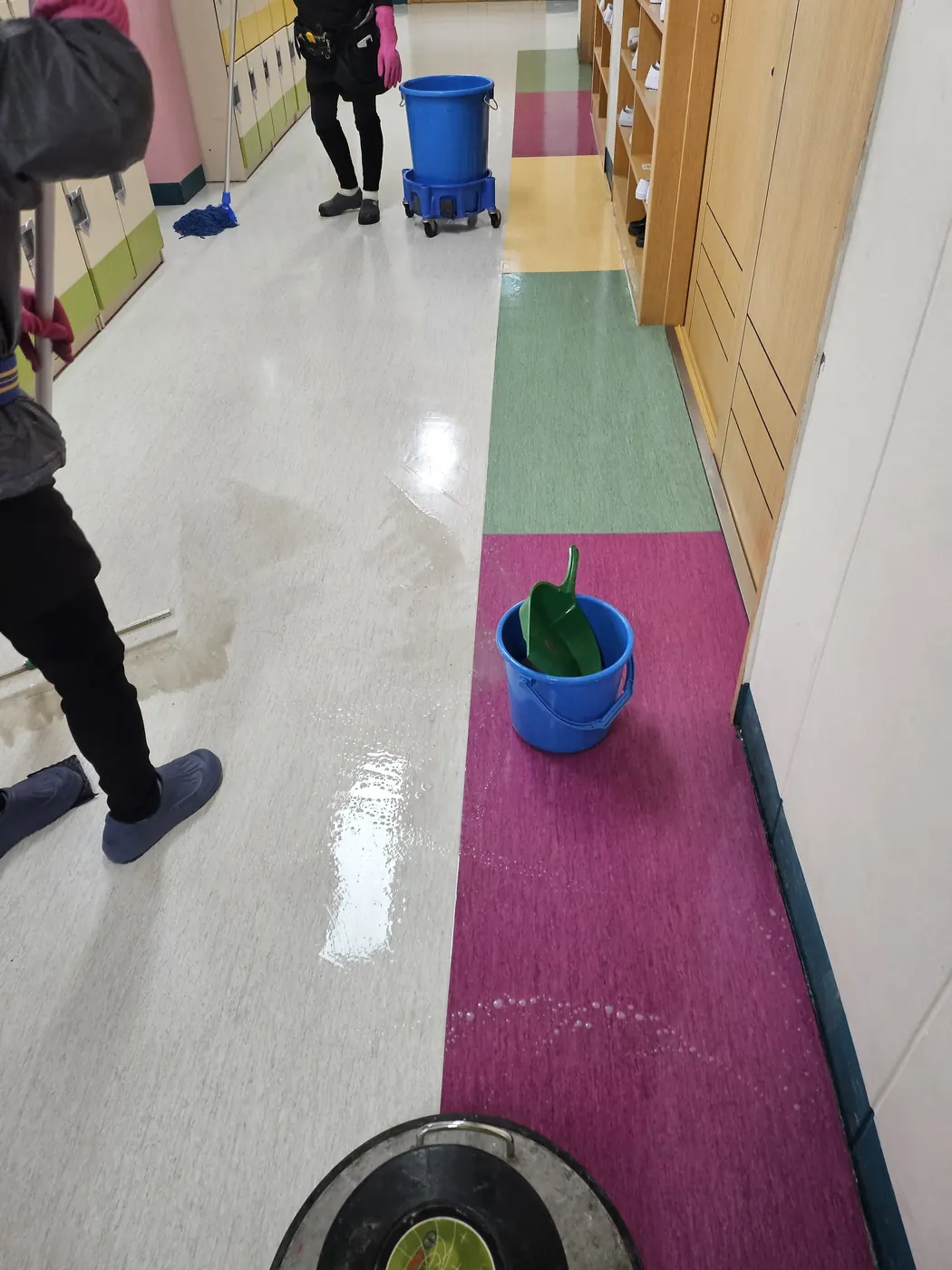 세정 진행 — 도담동 학교청소 현장